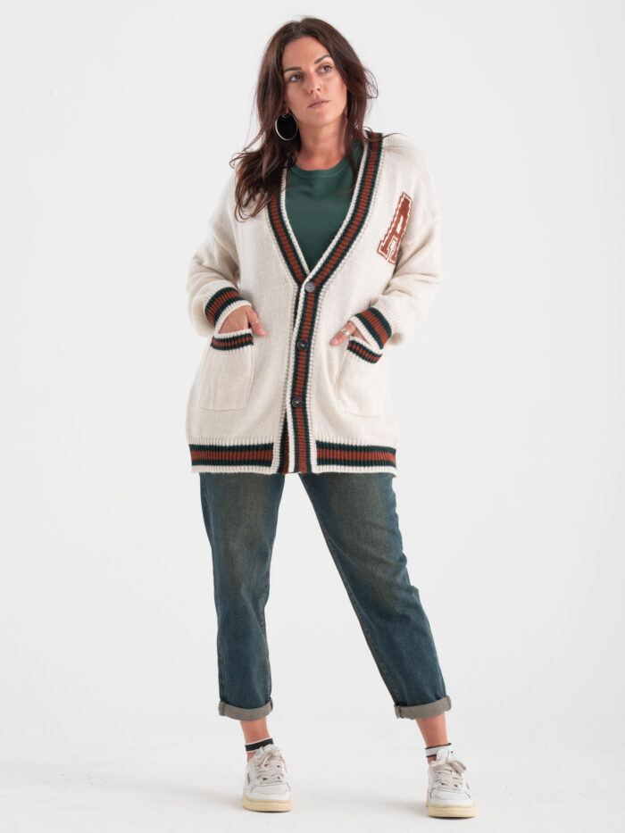 Cardigan oversize college - immagine 3