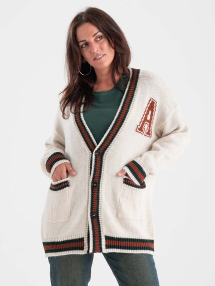 Cardigan oversize college