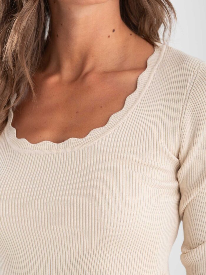 T-shirt maniche lunghe basic costina - immagine 2