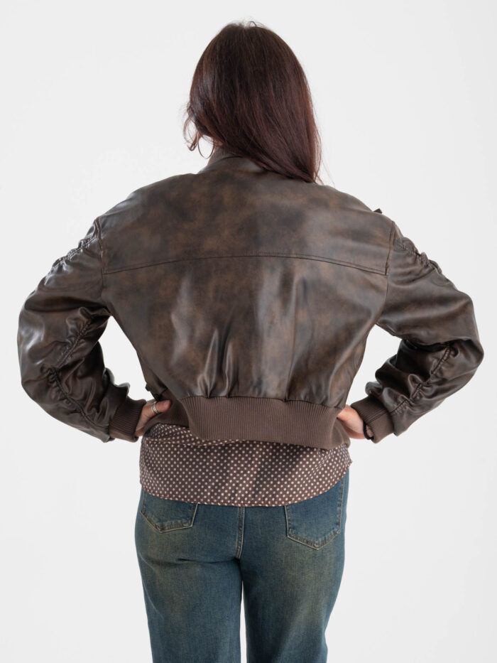 Giubbino bomber in ecopelle - immagine 3