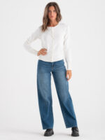 Cardigan corto con bottoni - immagine 4
