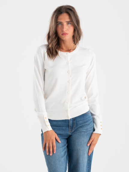 Cardigan corto con bottoni