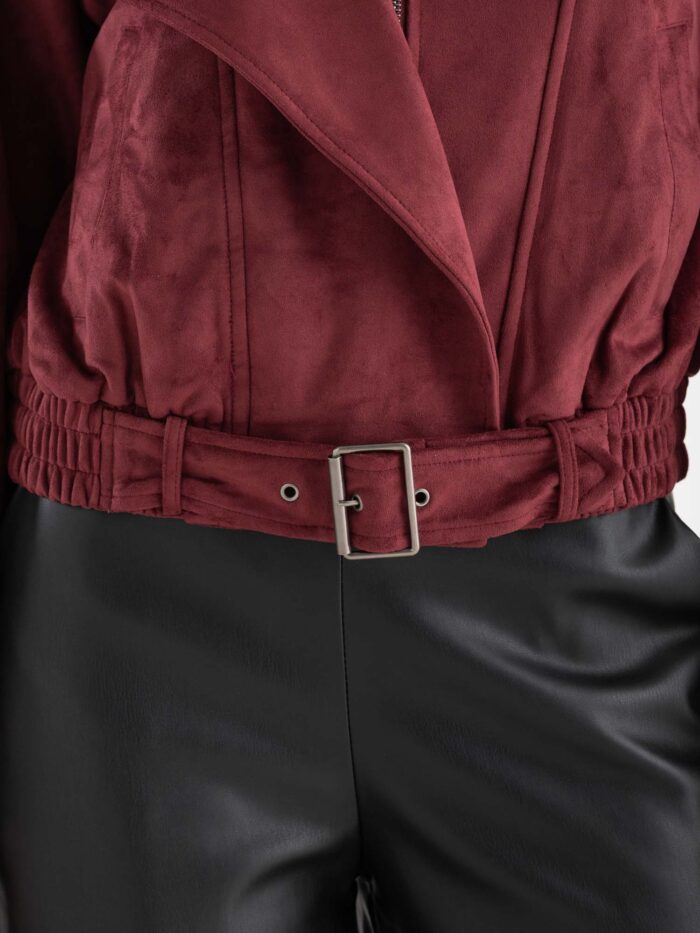 Chiodo bomber effetto suede - immagine 3