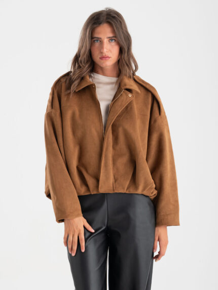 Bomber effetto suede oversize