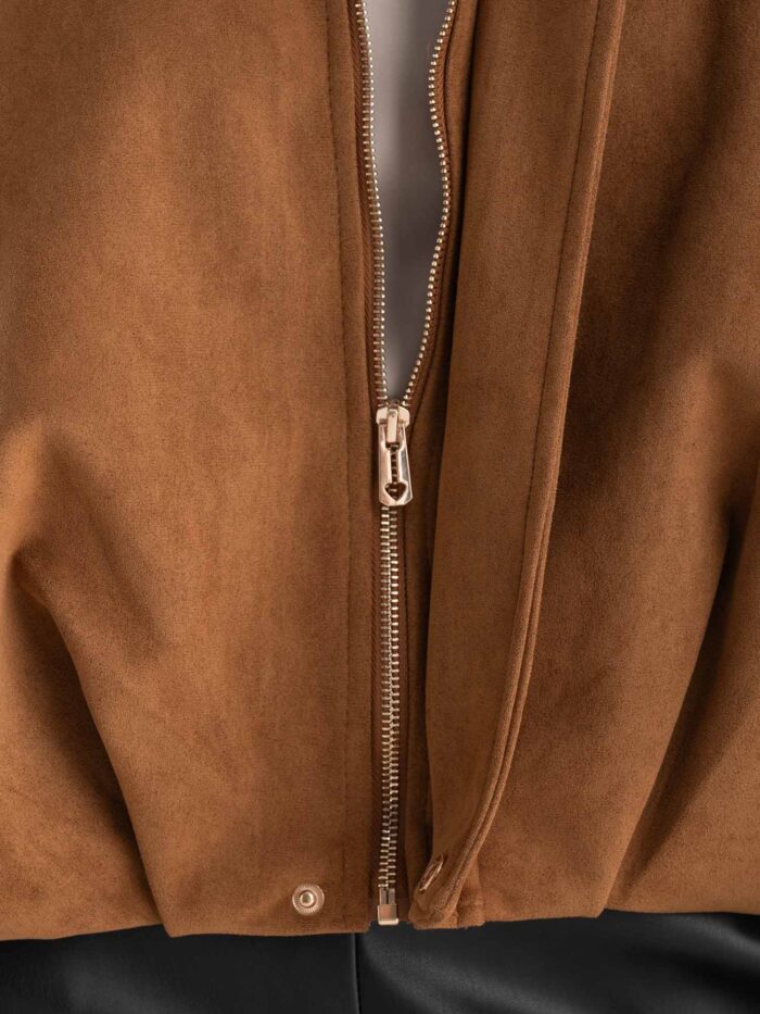 Bomber effetto suede oversize - immagine 2